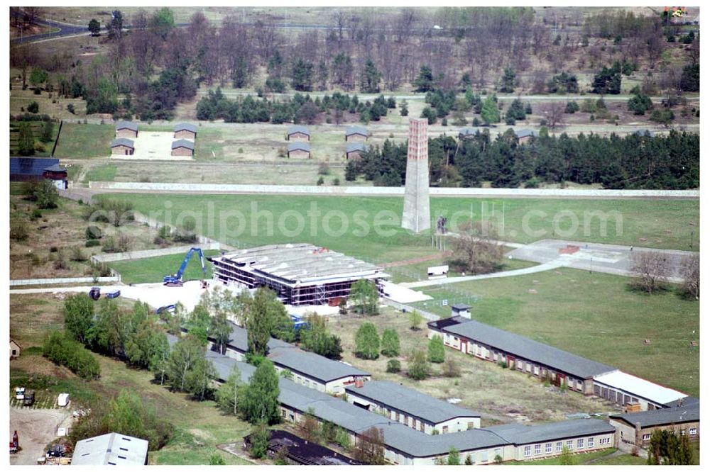 Oranienburg / BRB from the bird's eye view: Neubau einer zentralen Informations- und Begenungsstätte auf dem Gelände des ehem. KZ Sachsenhausen, Straße der Nationen 22, 16515 Oranienburg,Infos: 03301 / 810920 ,eMail: info@gedenkstaette-sachsenhausen.de,