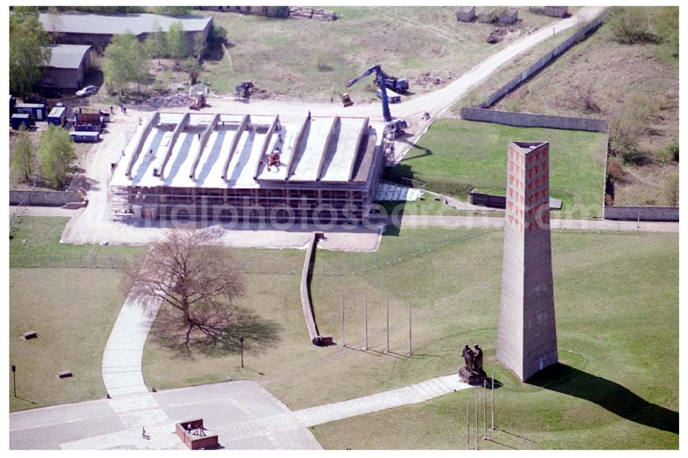 Aerial photograph Oranienburg / BRB - Neubau einer zentralen Informations- und Begenungsstätte auf dem Gelände des ehem. KZ Sachsenhausen, Straße der Nationen 22, 16515 Oranienburg,Infos: 03301 / 810920 ,eMail: info@gedenkstaette-sachsenhausen.de,