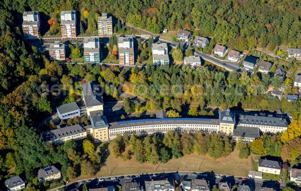 Aerial image Siegen - Building of the Emmy Noether campus of the university Siegen in Siegen in the state North Rhine-Westphalia