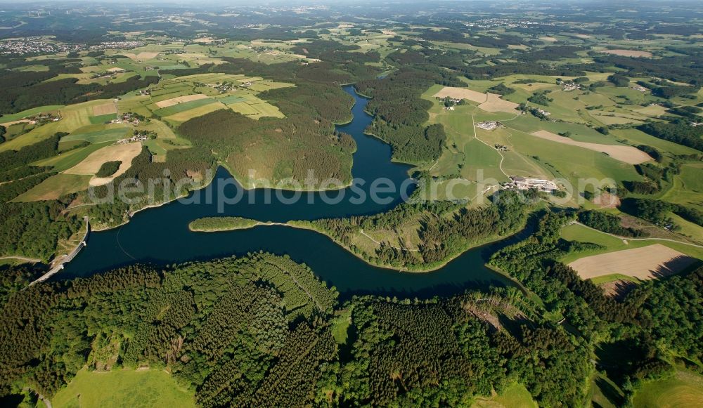 Aerial image Breckerfeld - View of the Ennepetalsperre in Breckerfeld in the state of North Rhine-Westphalia