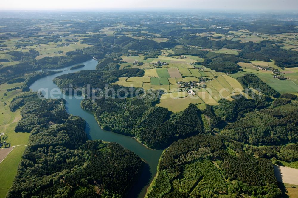 Aerial photograph Breckerfeld - View of the Ennepetalsperre in Breckerfeld in the state of North Rhine-Westphalia