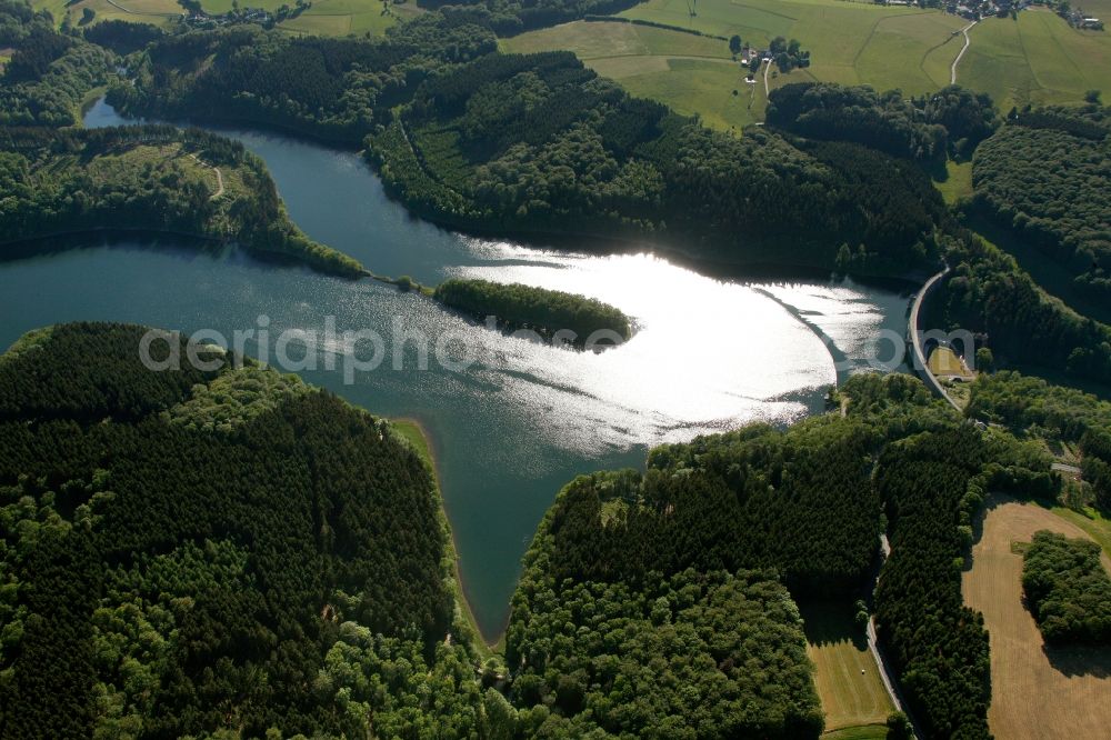 Breckerfeld from above - View of the Ennepetalsperre in Breckerfeld in the state of North Rhine-Westphalia