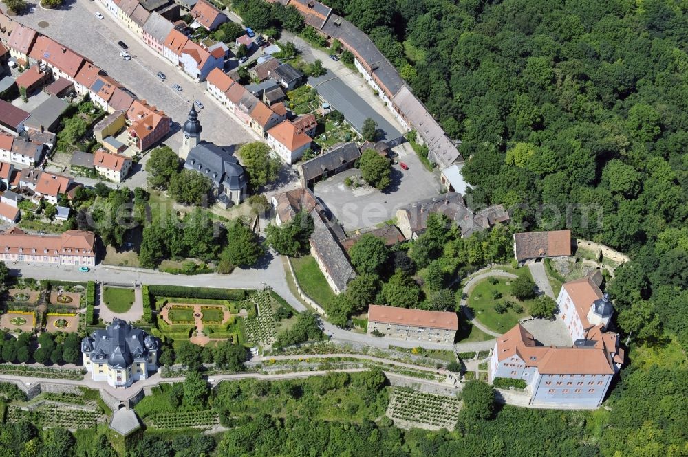 Aerial image Dornburg-Camburg - View of the ensemble of the three Castles of Dornburg in Dornburg-Camburg in Thuringia