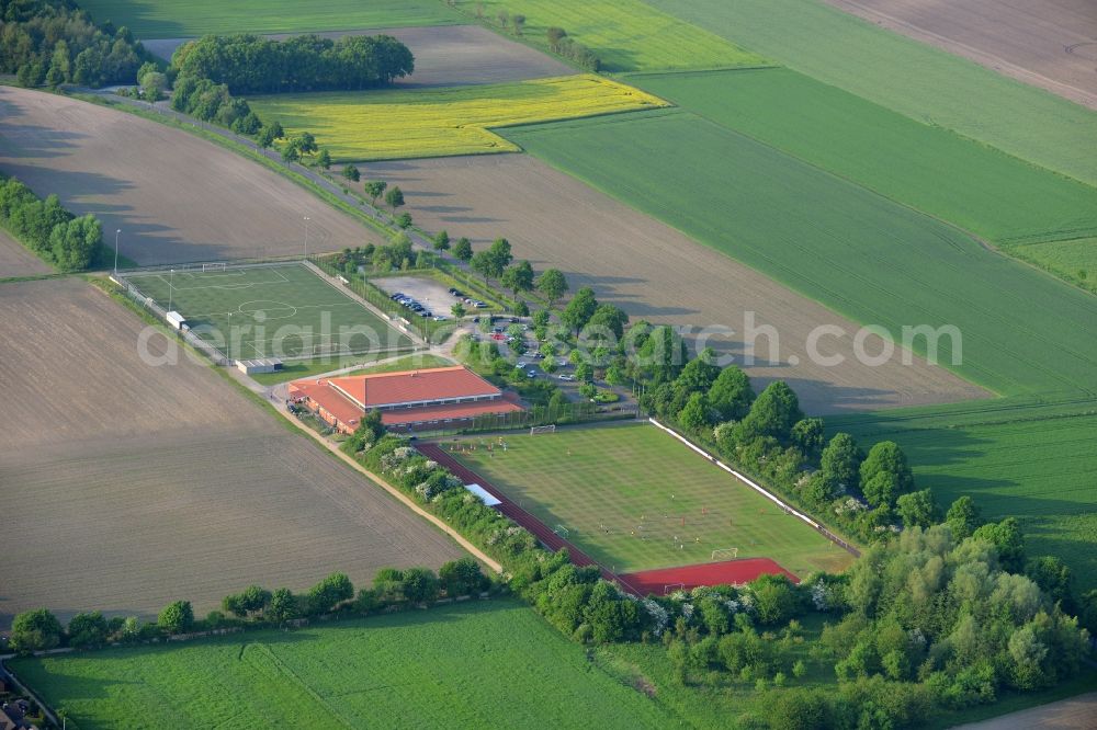 Bergkamen from the bird's eye view: Ensemble of sports grounds in Bergkamen in the state North Rhine-Westphalia