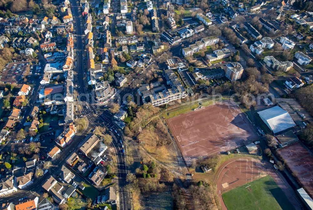 Bochum from the bird's eye view: Ensemble of sports grounds des SV Blau-Weiss Weitmar 09 e.V. in the district Stiepel in Bochum in the state North Rhine-Westphalia