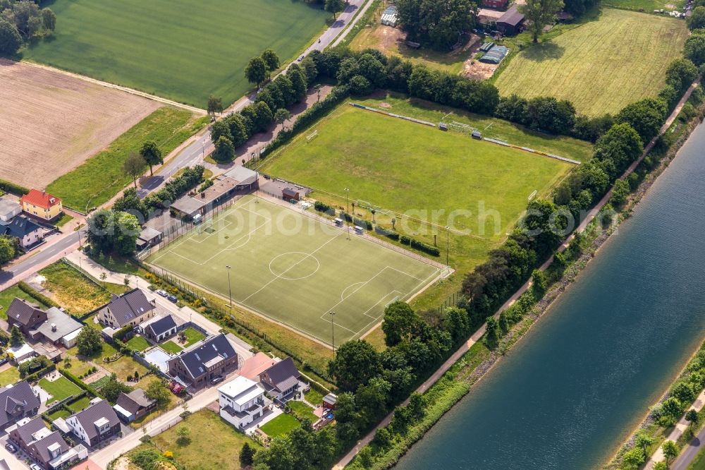 Haltern am See from above - Ensemble of sports grounds of SV Bossendorf 1955 e.V. on Marler Strasse in Haltern am See in the state North Rhine-Westphalia, Germany