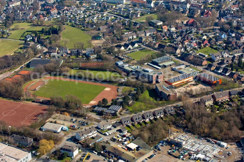 Bottrop from above - Ensemble of sports grounds des SV 1911 Bottrop e.V. in Bottrop in the state North Rhine-Westphalia