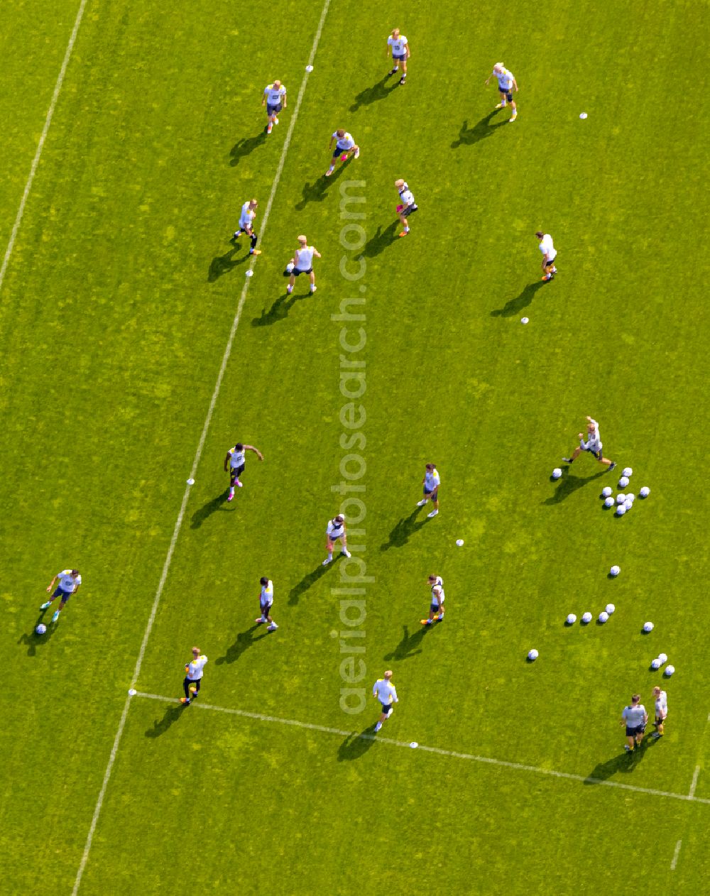 Aerial photograph Dortmund - Ensemble of sports grounds of BVB Trainingszentrum on Adi-Preissler-Allee in the district Brackel in Dortmund at Ruhrgebiet in the state North Rhine-Westphalia, Germany