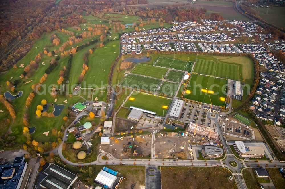 Aerial image Dortmund - Ensemble of sports grounds of BVB Trainingszentrum on Adi-Preissler-Allee in the district Brackel in Dortmund in the state North Rhine-Westphalia, Germany