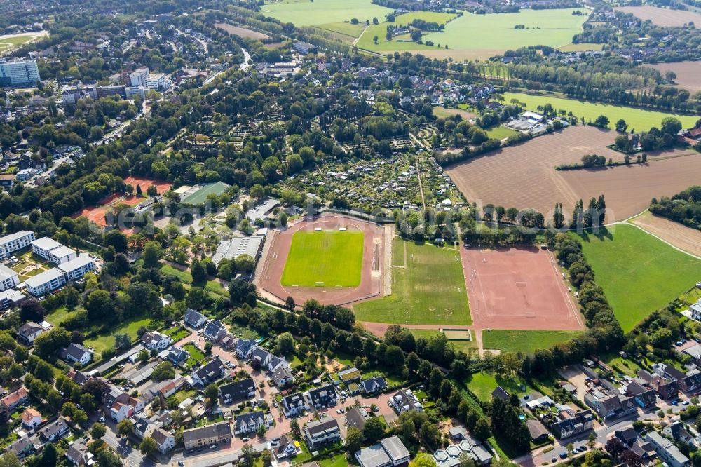 Aerial image Dinslaken - Ensemble of sports grounds in Dinslaken in the state North Rhine-Westphalia