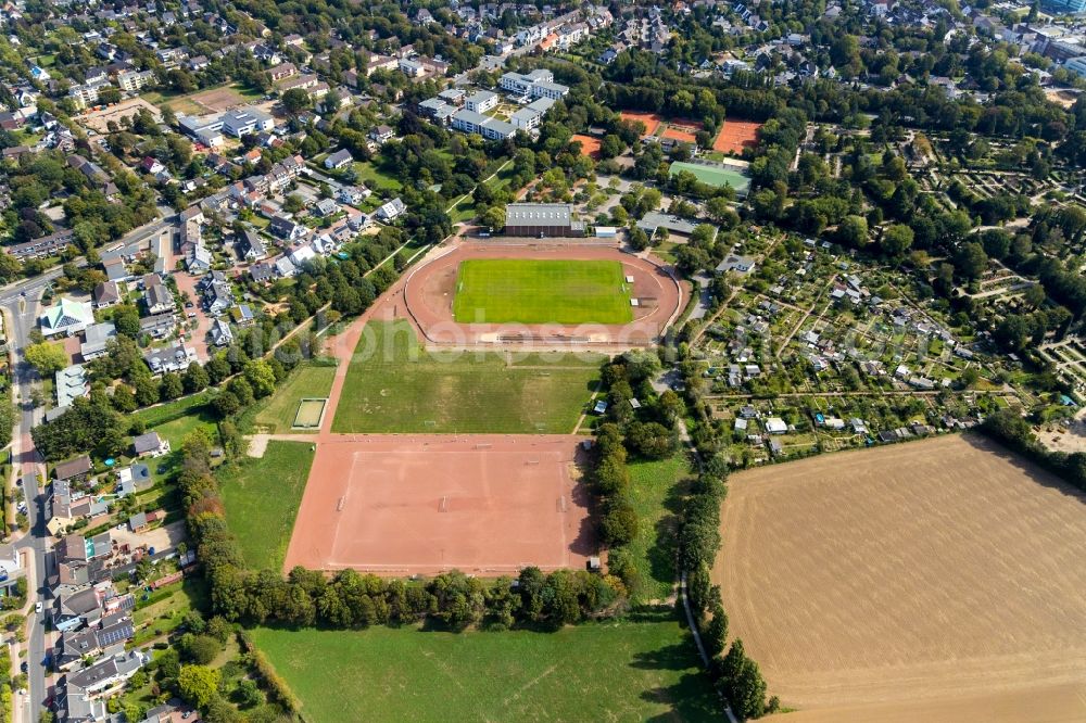 Dinslaken from above - Ensemble of sports grounds in Dinslaken in the state North Rhine-Westphalia