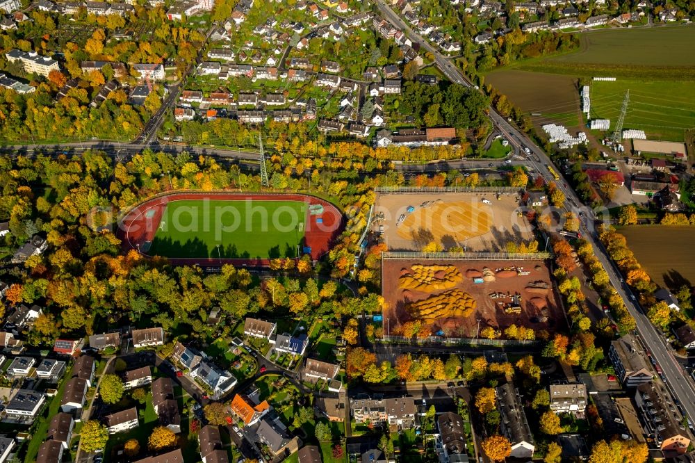 Essen from the bird's eye view: Ensemble of sports grounds in Essen in the state North Rhine-Westphalia