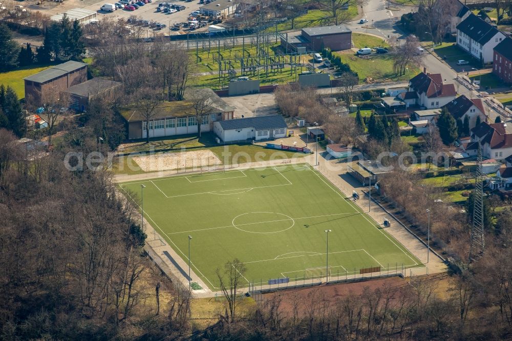 Aerial photograph Bottrop - Ensemble of sports grounds of SV Fortuna Bottrop 1932 e.V., in Bottrop in North Rhine-Westphalia