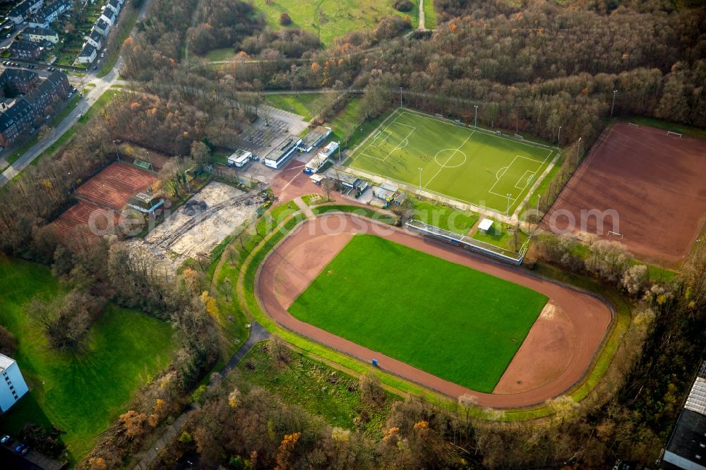 Aerial photograph Gelsenkirchen - Ensemble of sports grounds in Gelsenkirchen in the state North Rhine-Westphalia