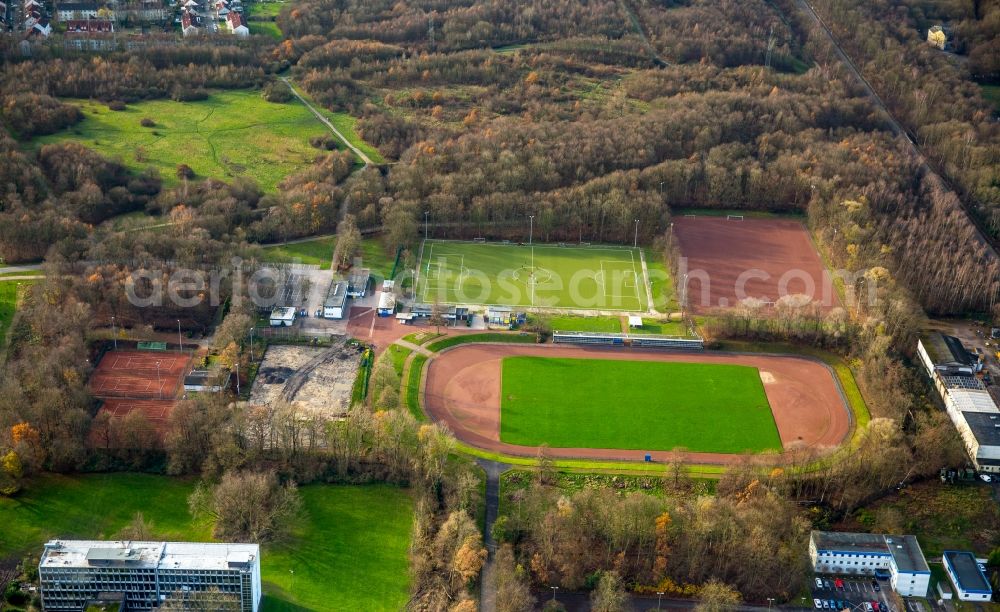 Gelsenkirchen from above - Ensemble of sports grounds in Gelsenkirchen in the state North Rhine-Westphalia