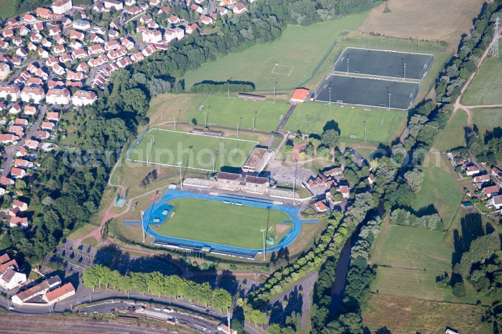 Aerial image Haguenau - Ensemble of sports grounds of FC Haguenau Rugby in Haguenau in Grand Est, France