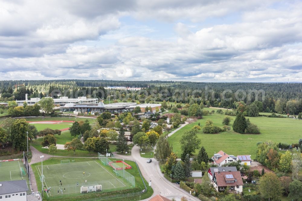 Aerial photograph Freudenstadt - Ensemble of sports grounds Hermann-Saam-Sportfeld in Freudenstadt in the state Baden-Wuerttemberg