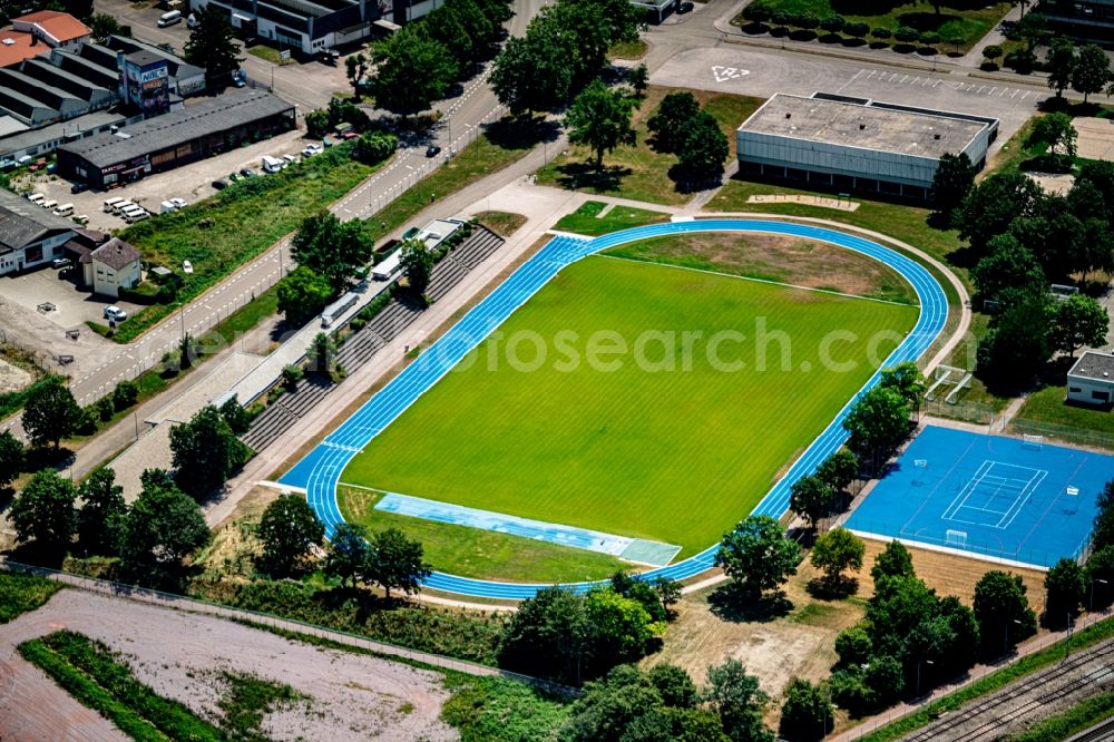 Aerial photograph Lahr/Schwarzwald - Ensemble of sports grounds Hochschule fuer Polizei Baden-Wuerttemberg in Lahr/Schwarzwald in the state Baden-Wurttemberg, Germany