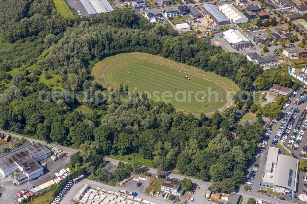 Aerial image Hamm - Ensemble of sports grounds on Hueserstrasse in the district Bockum-Hoevel in Hamm in the state North Rhine-Westphalia, Germany