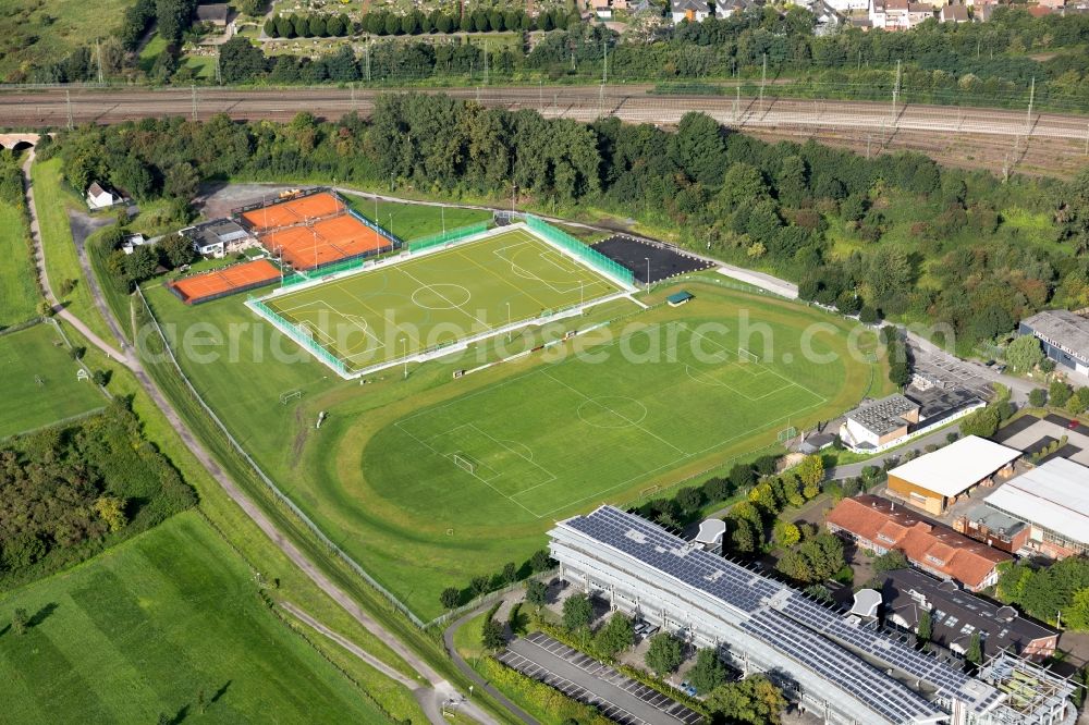 Aerial photograph Hamm - Ensemble of sports grounds on Philipp-Reis-Strasse in Hamm in the state North Rhine-Westphalia, Germany