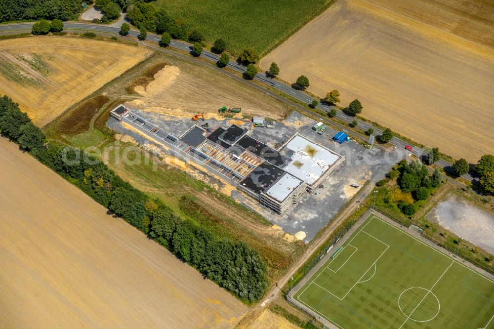 Bergkamen from the bird's eye view: Ensemble of sports grounds of Schiesszentrum Unna-Hamm GmbH Overberge on Hansastrasse in Bergkamen in the state North Rhine-Westphalia, Germany