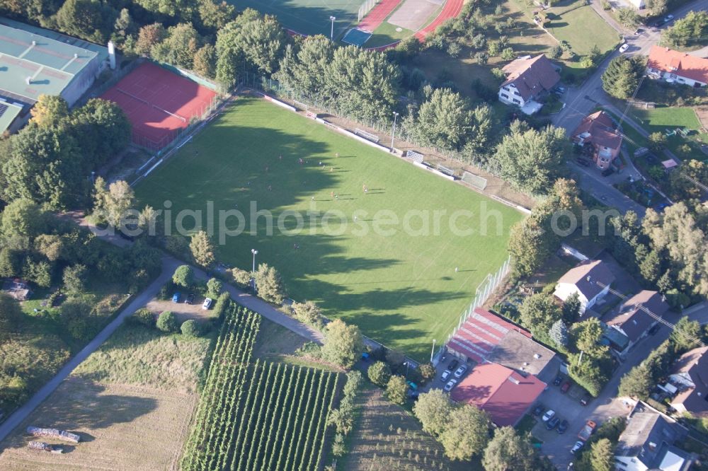 Aerial image Baden-Baden - Ensemble of sports grounds of Suedbadischen Sportschule in the district Steinbach in Baden-Baden in the state Baden-Wuerttemberg, Germany