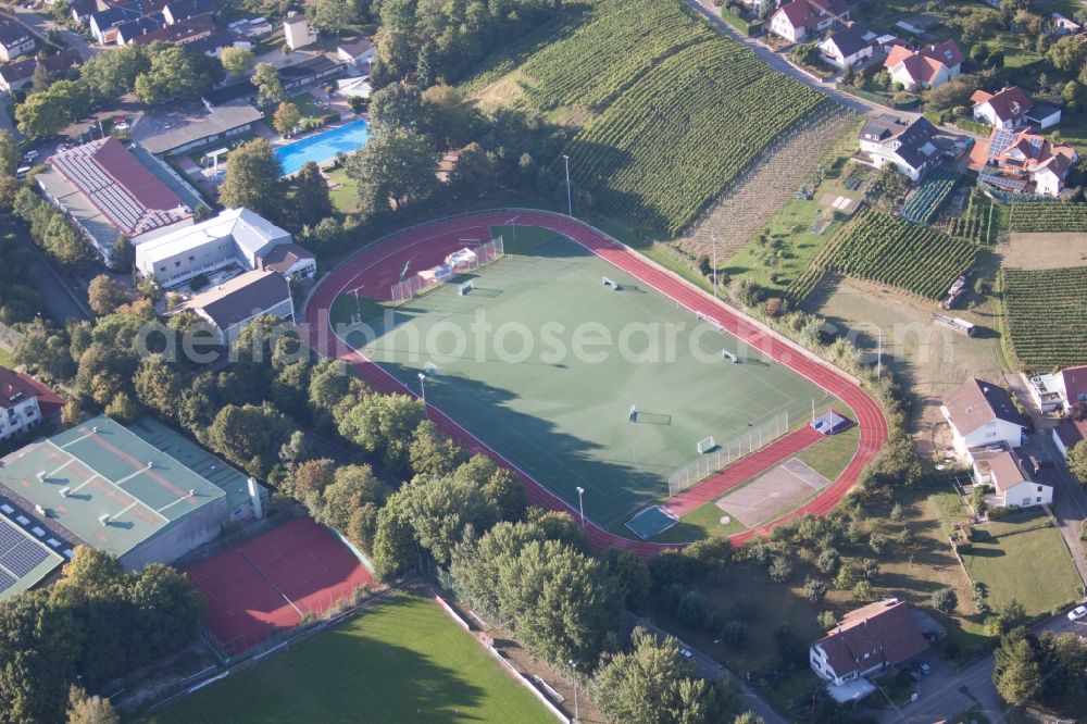 Aerial photograph Baden-Baden - Ensemble of sports grounds of Suedbadischen Sportschule in the district Steinbach in Baden-Baden in the state Baden-Wuerttemberg, Germany