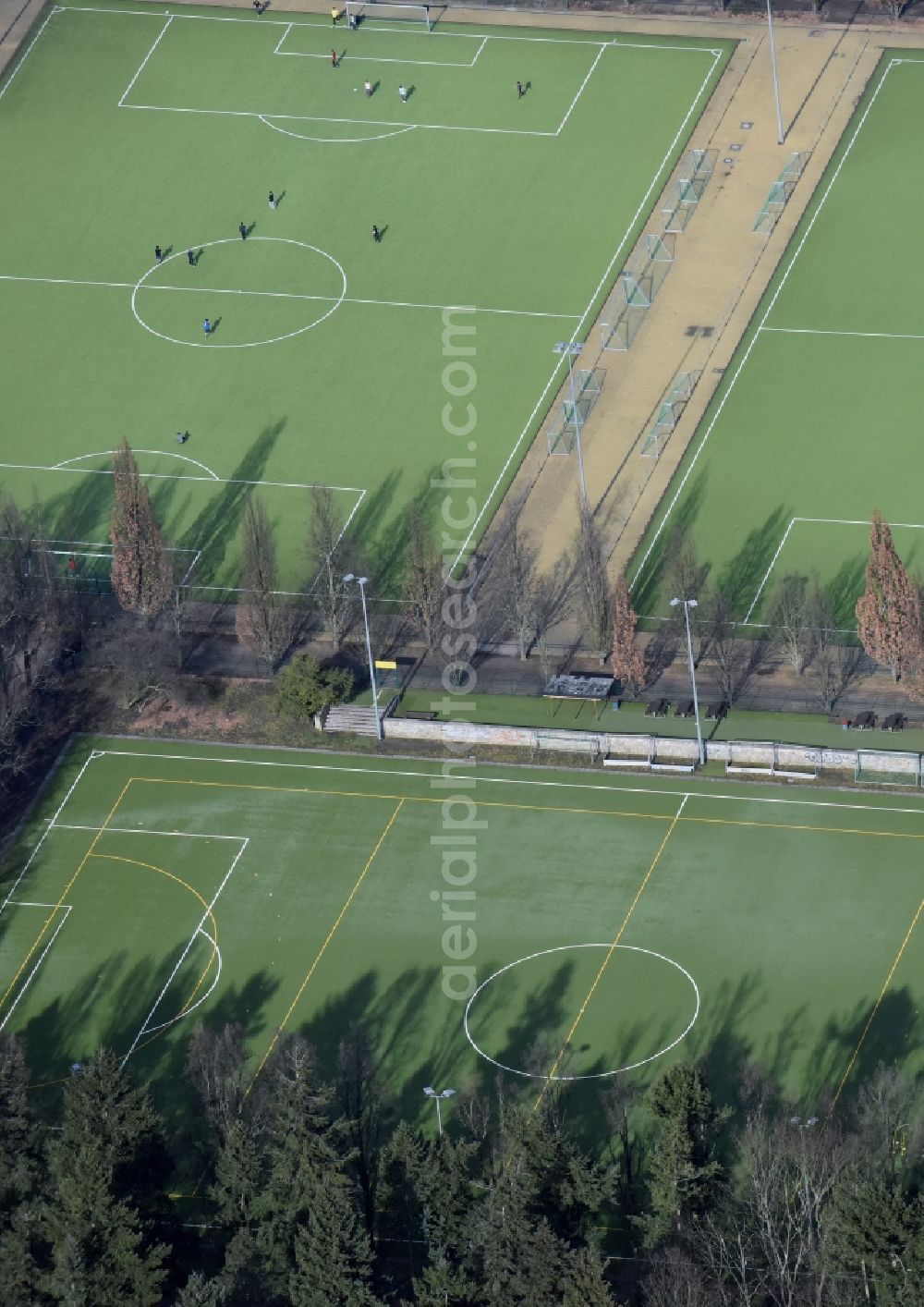 Aerial photograph Berlin - Ensemble of sports grounds Volkspark Mariendorf in Berlin in Germany