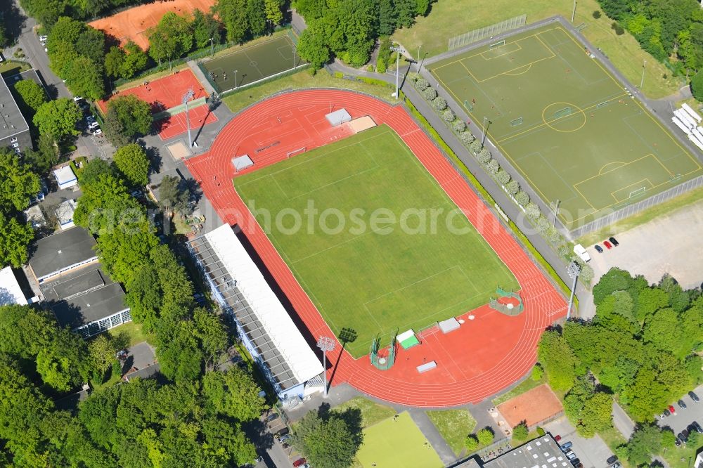 Aerial image Köln - Ensemble of sports grounds in the district Muengersdorf in Cologne in the state North Rhine-Westphalia, Germany