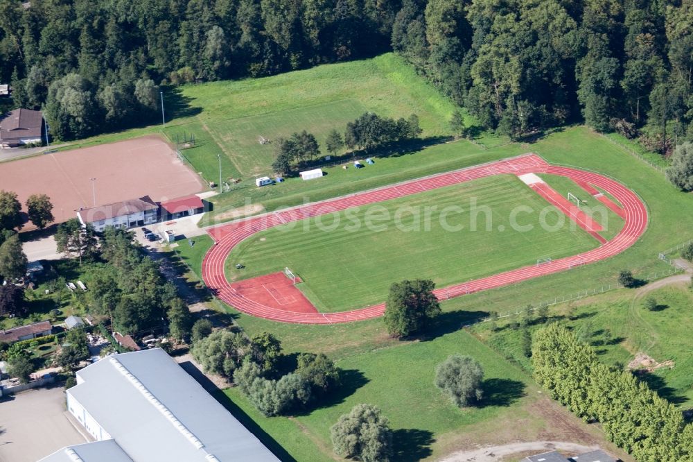 Appenweier from above - Ensemble of sports grounds Am Sportplatz in Appenweier in the state Baden-Wuerttemberg