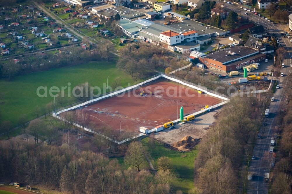 Aerial photograph Bochum - Ensemble of sports grounds Steinkuhlstrasse in Bochum in the state North Rhine-Westphalia