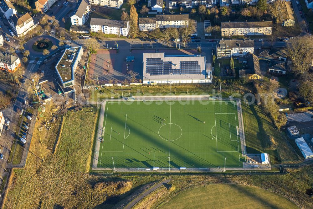 Gladbeck from the bird's eye view: Ensemble of sports grounds of SuS Schwarz Blau Gladbeck e.V in Gladbeck in the state of North Rhine-Westphalia