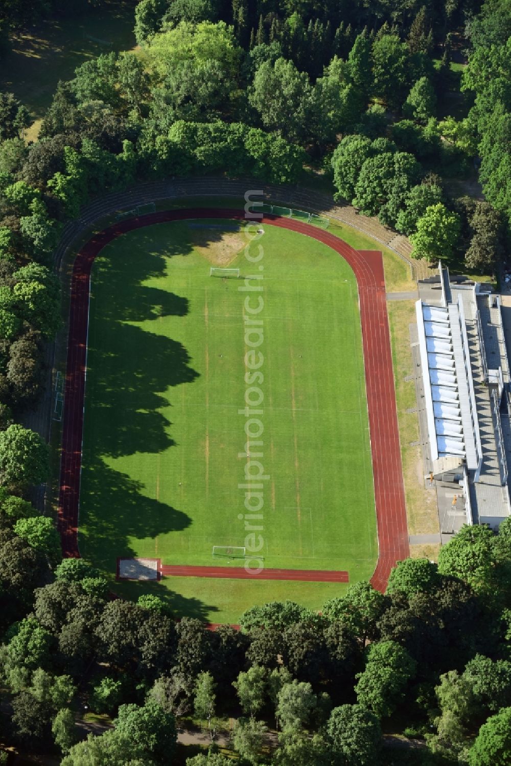 Berlin from the bird's eye view: Ensemble of sports grounds TSV Mariendorf 1897 e. V. on Rixdorfer Str in the district Mariendorf in Berlin, Germany