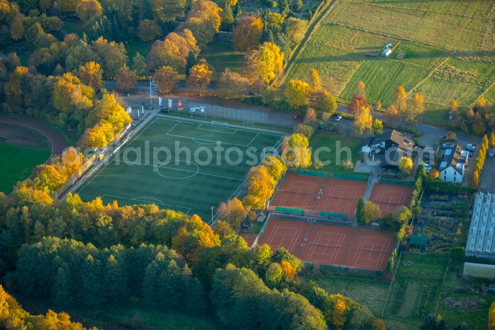 Aerial photograph Herdecke - Ensemble of sports grounds of the Turn- u. Sportverein Ende e.V. in Herdecke in the state North Rhine-Westphalia