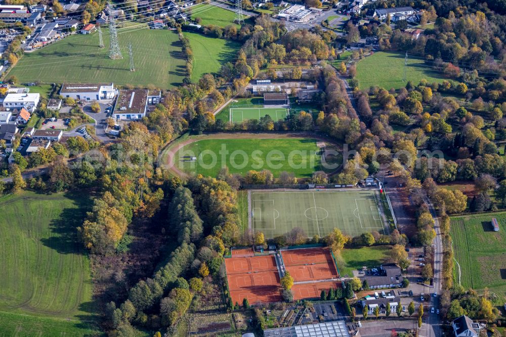 Herdecke from above - Ensemble of sports grounds of the Turn- u. Sportverein Ende e.V. in Herdecke in the state North Rhine-Westphalia