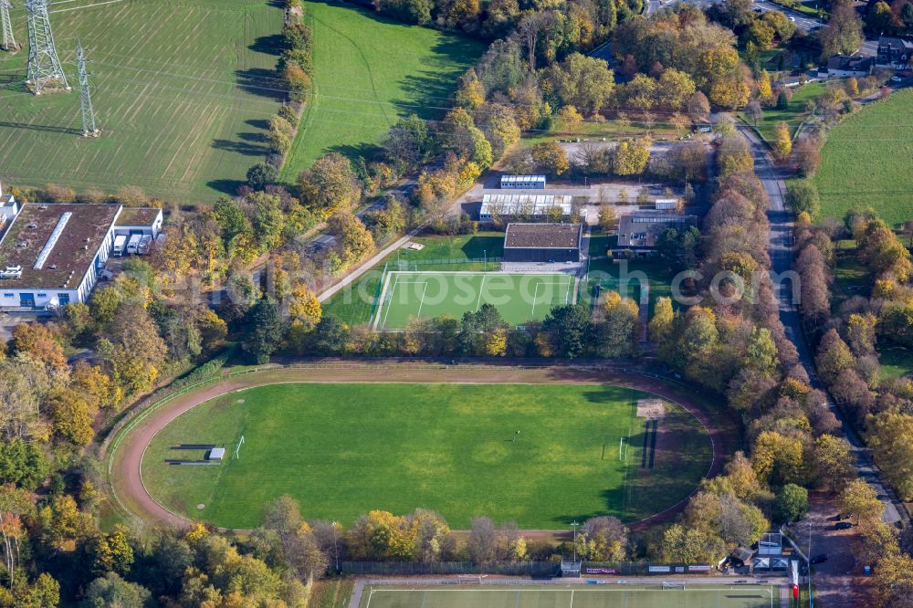 Herdecke from the bird's eye view: Ensemble of sports grounds of the Turn- u. Sportverein Ende e.V. in Herdecke in the state North Rhine-Westphalia