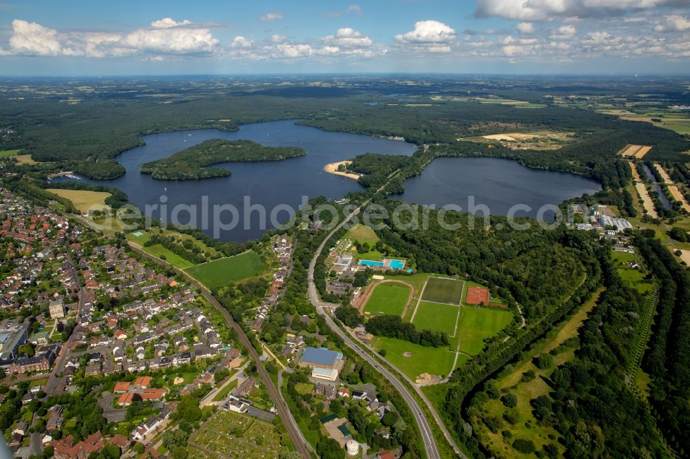 Haltern am See from the bird's eye view: Ensemble of sports grounds TuS in Haltern am See in the state North Rhine-Westphalia