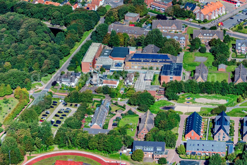 Aerial photograph Norderney - Ensemble of sports grounds TuS Norderney e.V. on street An der Muehle in Norderney in the state Lower Saxony, Germany