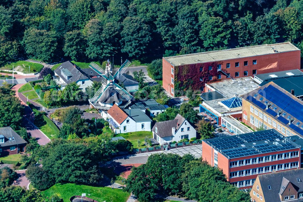 Norderney from the bird's eye view: Ensemble of sports grounds TuS Norderney e.V. on street An der Muehle in Norderney in the state Lower Saxony, Germany