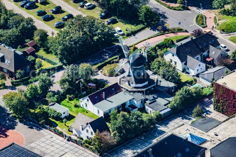 Norderney from the bird's eye view: Ensemble of sports grounds TuS Norderney e.V. on street An der Muehle in Norderney in the state Lower Saxony, Germany