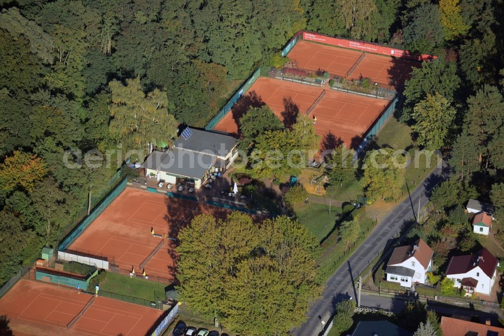 Neuenhagen from above - Ensemble of sports grounds in Neuenhagen in the state Brandenburg