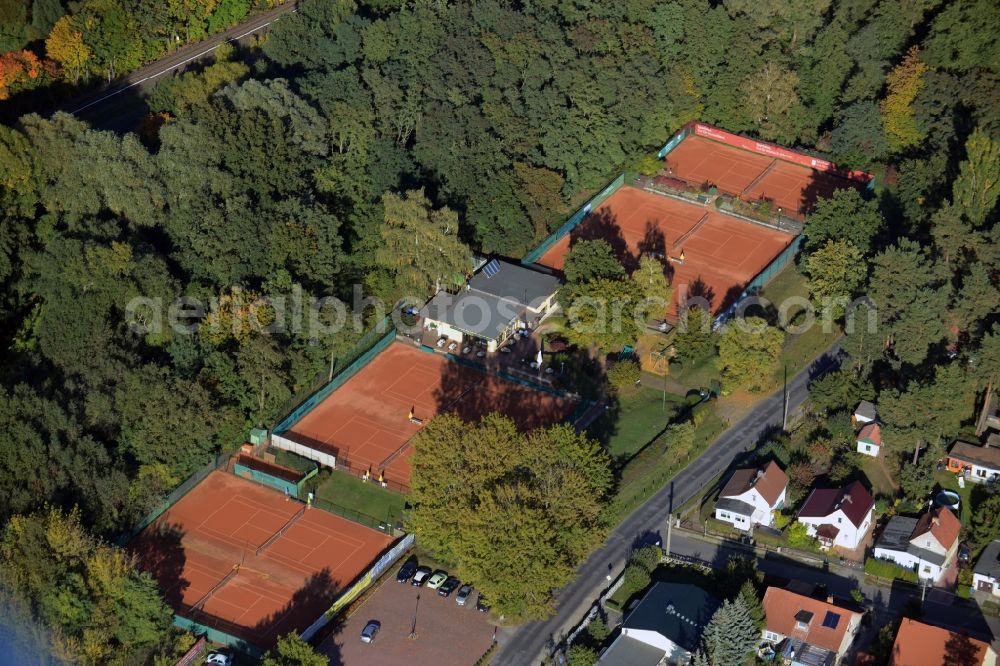 Aerial image Neuenhagen - Ensemble of sports grounds in Neuenhagen in the state Brandenburg