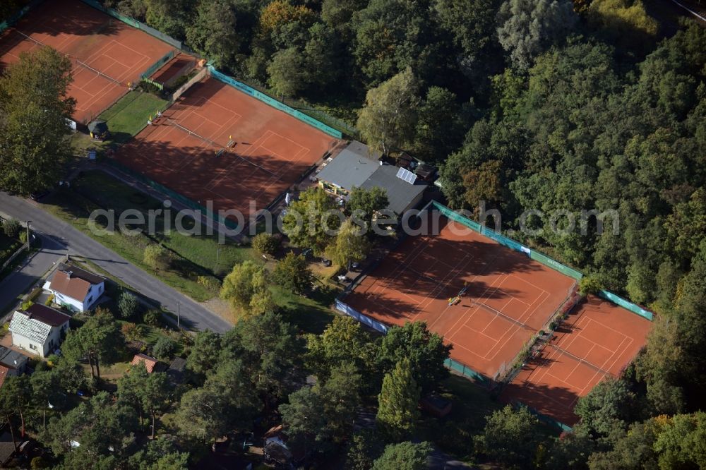 Neuenhagen from above - Ensemble of sports grounds in Neuenhagen in the state Brandenburg