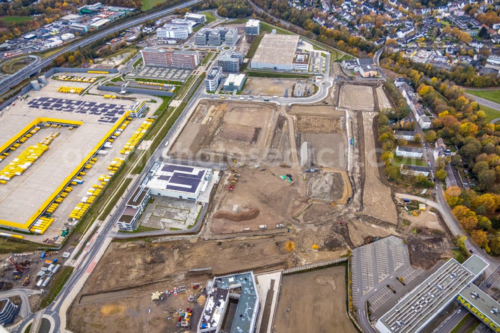 Bochum from the bird's eye view: Development area MARK 517 on the site of the former Opel plant on Opelring in Bochum in the Ruhr area in the federal state of North Rhine-Westphalia, Germany