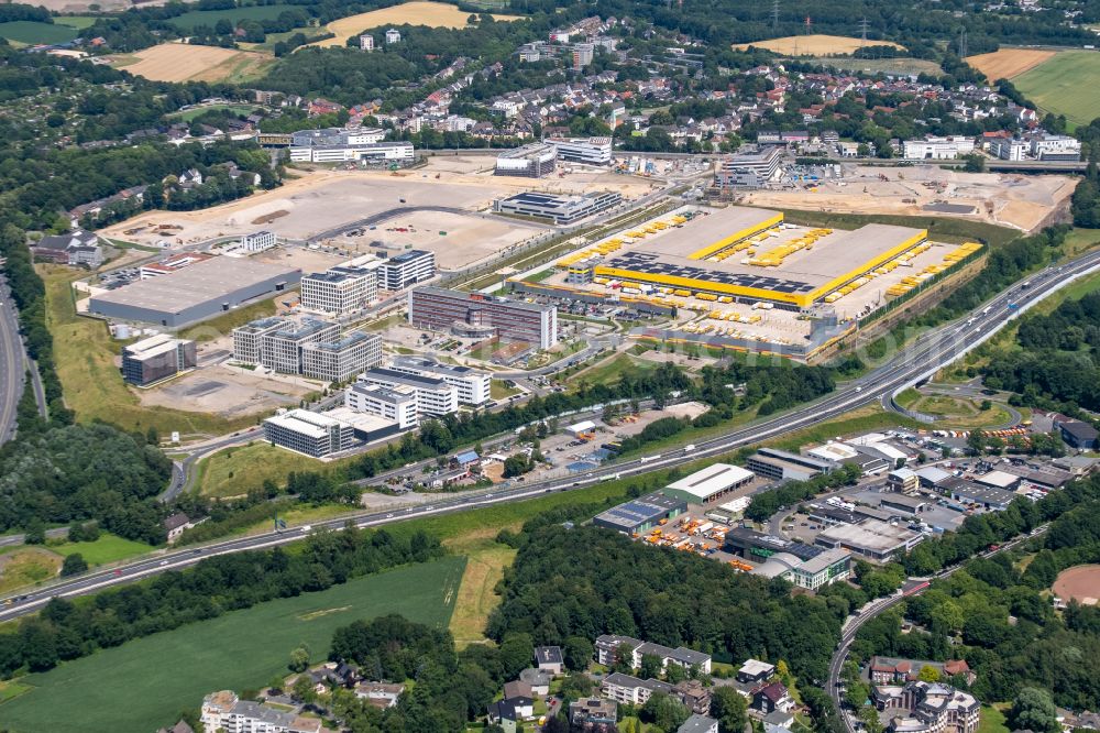 Aerial photograph Bochum - Development area MARK 517 on the site of the former Opel plant on Opelring in Bochum in the Ruhr area in the federal state of North Rhine-Westphalia, Germany