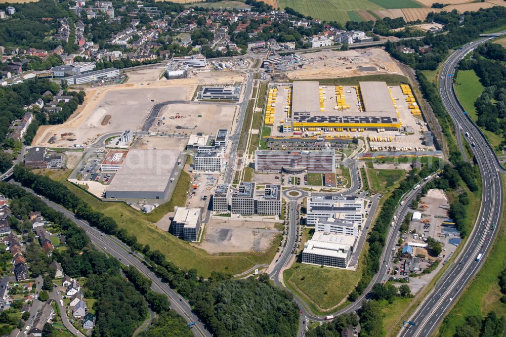 Bochum from above - Development area MARK 517 on the site of the former Opel plant on Opelring in Bochum in the Ruhr area in the federal state of North Rhine-Westphalia, Germany