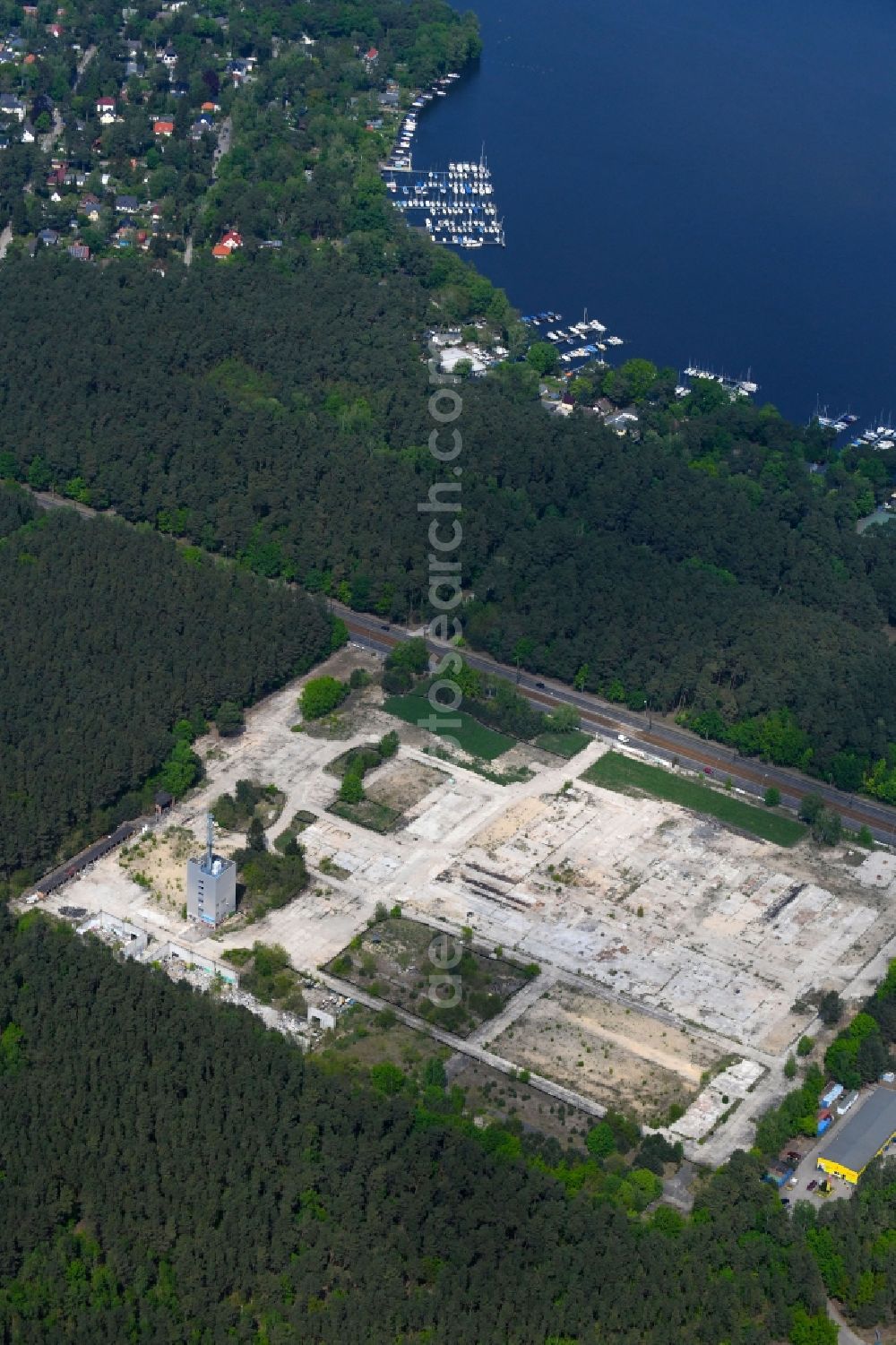 Berlin from above - Development area and building land fallow on Adlergestell in Berlin, Germany