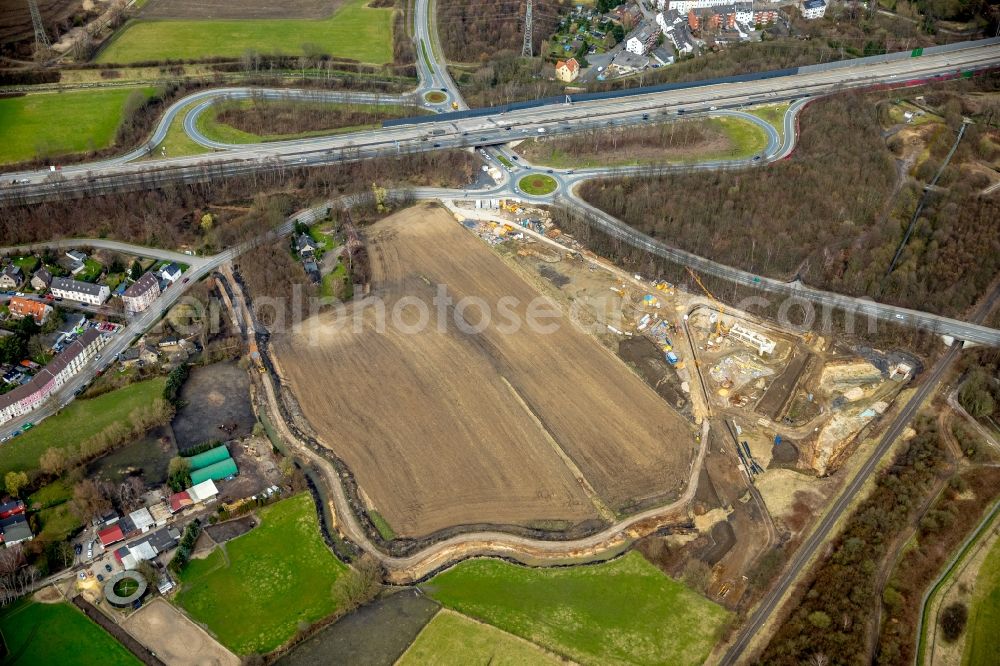 Aerial photograph Gelsenkirchen - Development area and building land fallow on Altenessener Strasse - Lehrhovebruch in Gelsenkirchen in the state North Rhine-Westphalia, Germany