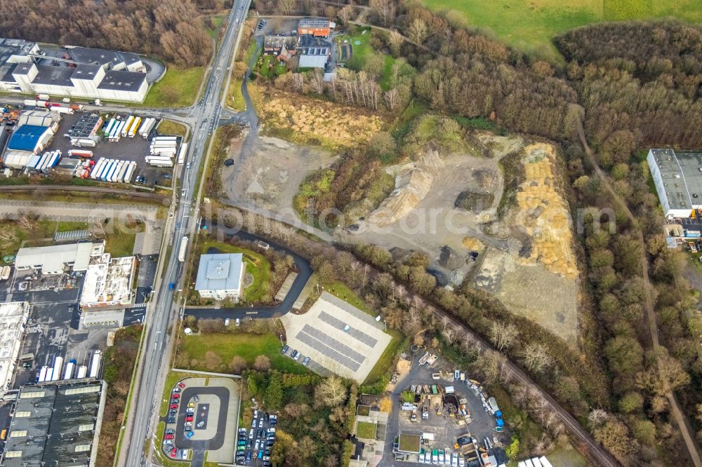 Aerial image Bockum-Hövel - Development area and building land fallow on Loddenkamp in Bockum-Hoevel at Ruhrgebiet in the state North Rhine-Westphalia, Germany