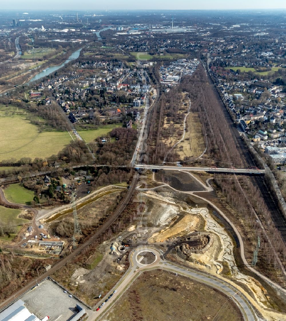 Aerial photograph Oberhausen - Development area and building land fallow on Bronmenring in Oberhausen in the state North Rhine-Westphalia, Germany